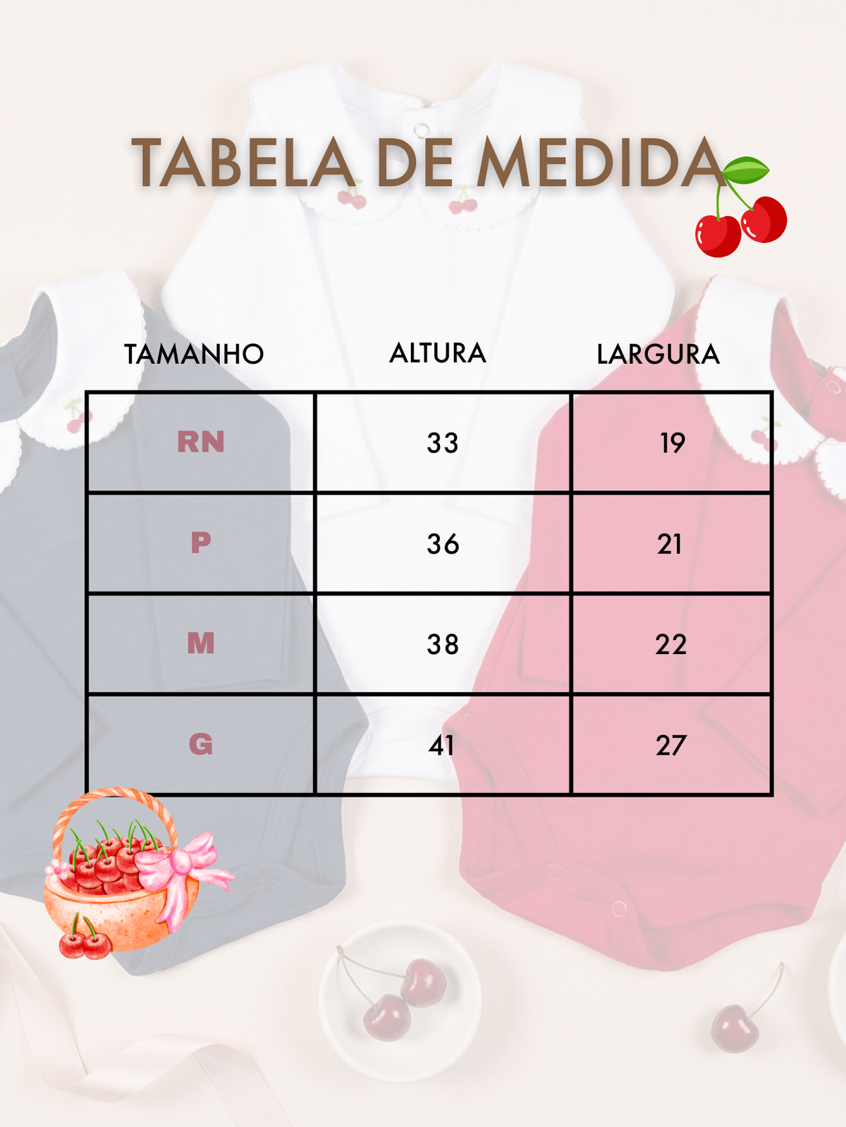 Body Menina Bebê Vermelho com Gola Cereja Delicado Manga Curta 100% Algodão