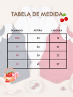 Body Menina Bebê Vermelho com Gola Cereja Delicado Manga Curta 100% Algodão