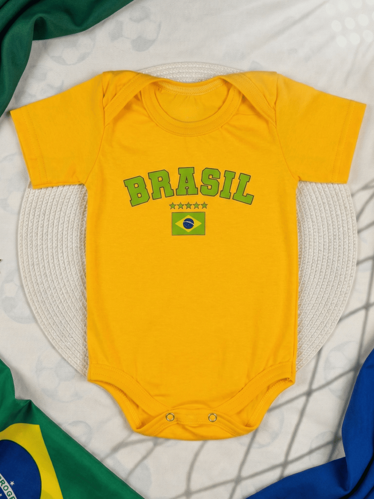 Body Infantil Bebê Brasil Menino E Menina Em Algodão Premium