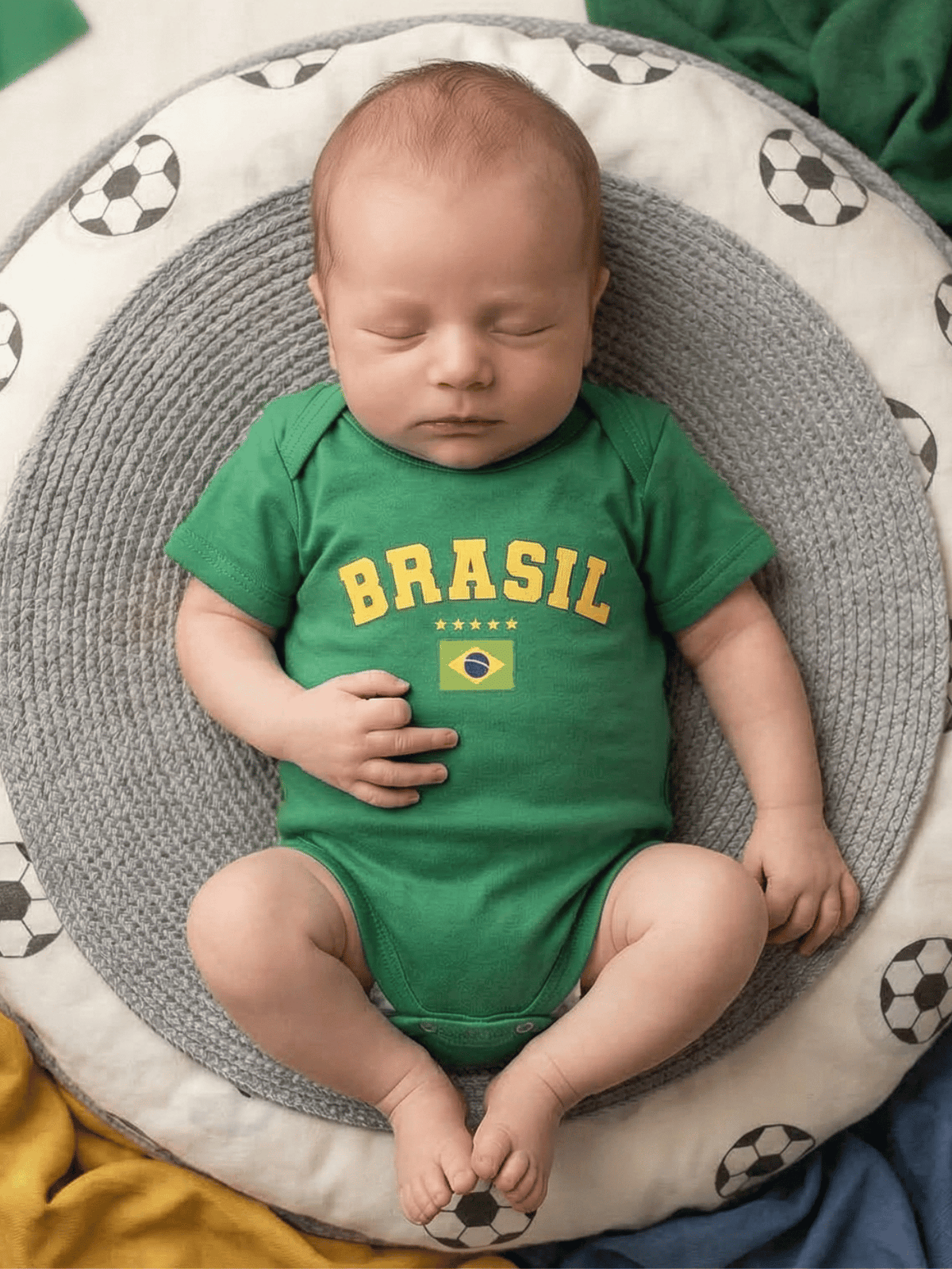 Body Infantil Bebê Brasil Menino E Menina Em Algodão Premium
