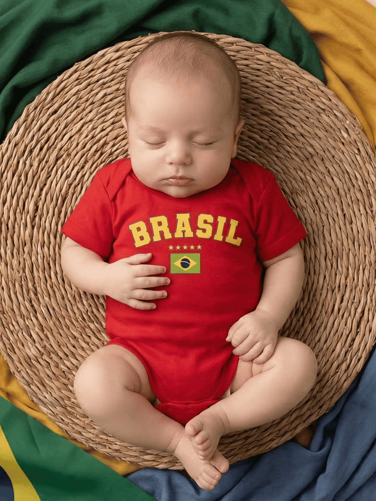 Body Infantil Bebê Brasil Menino E Menina Em Algodão Premium