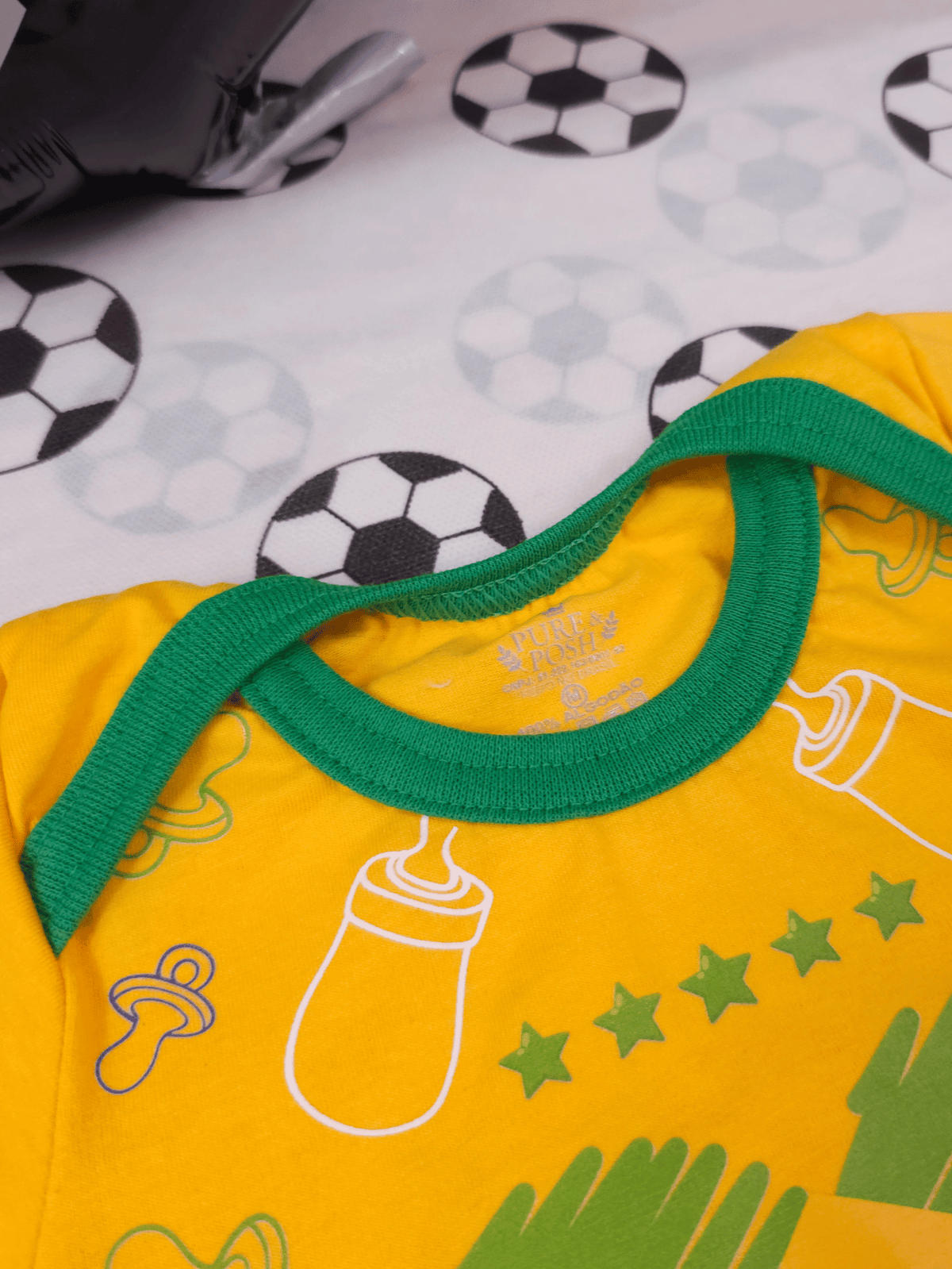Body Bebê Brasil Manga Curta Torcida Baby Copa 100% Algodão
