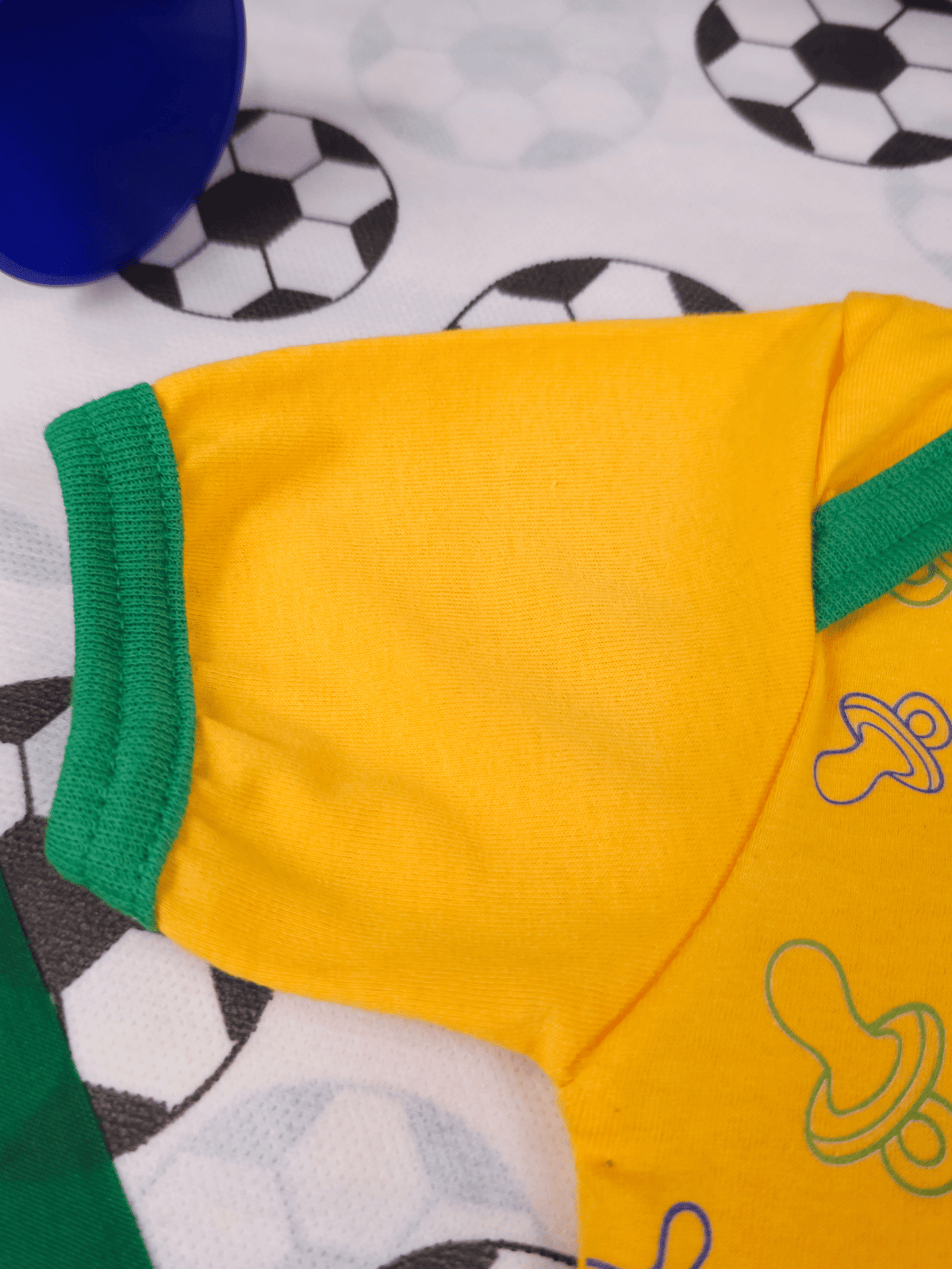 Body Bebê Brasil Manga Curta Torcida Baby Copa 100% Algodão
