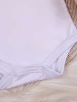 Body Infantil Bebê Menina Branco 100% Algodão – Gola Rendada