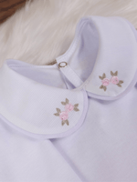 Kit 2 Body para Menina Saída de Maternidade Bordado Rococó