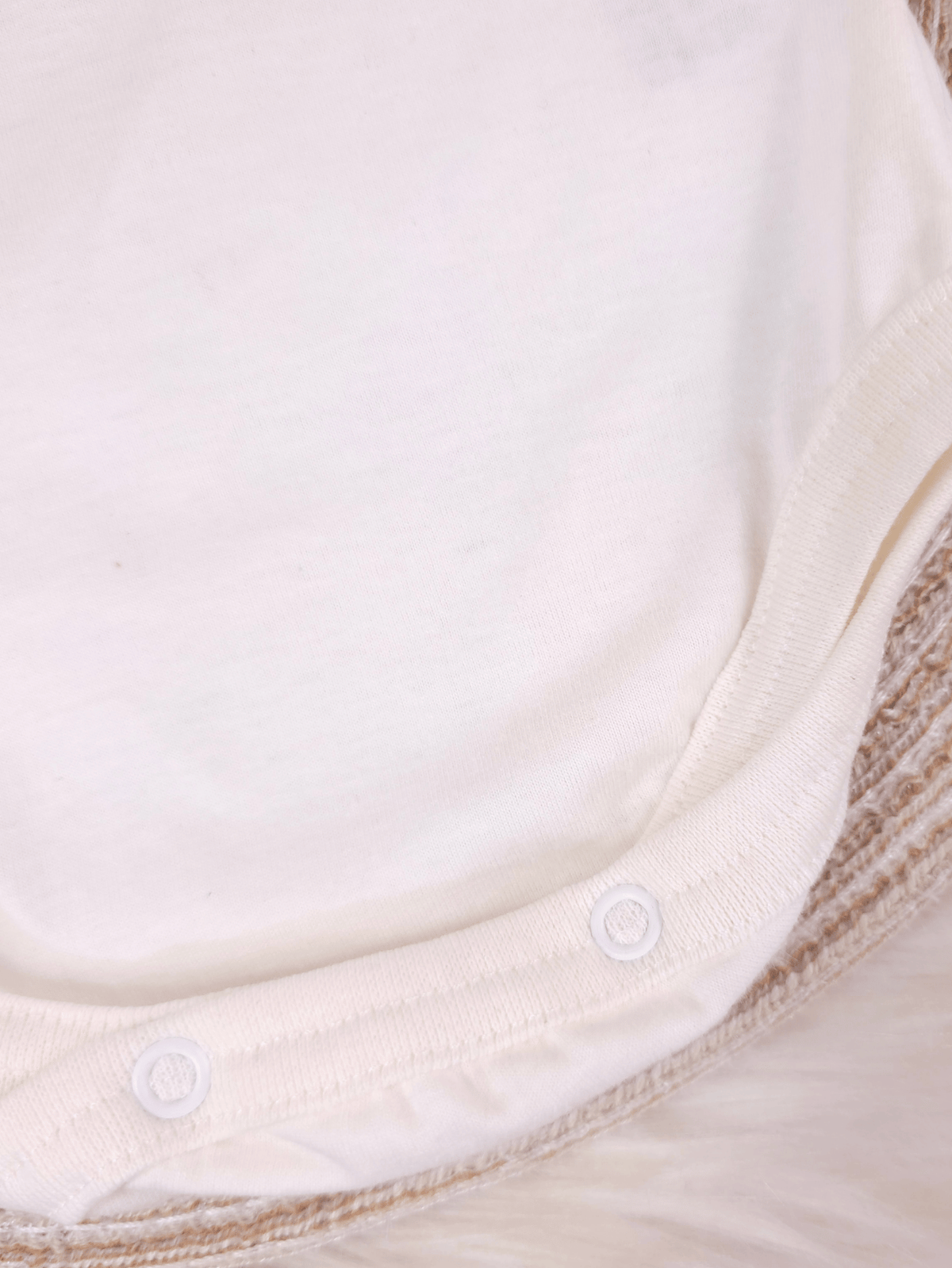 Body Bebê Menina Off-White 100% Algodão Gola Rendada Manga Curta RN ao G
