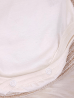 Body Bebê Menina Off-White 100% Algodão Gola Rendada Manga Curta RN ao G
