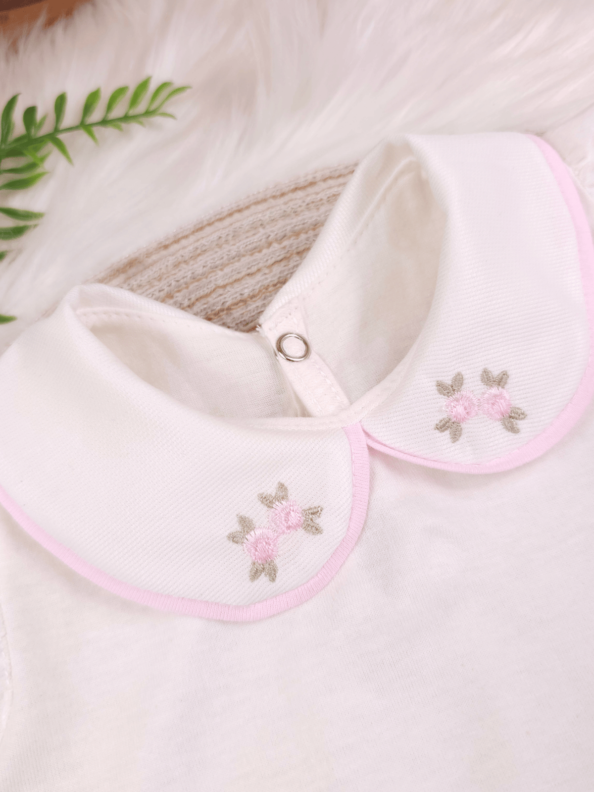 Kit 2 Body Bebê Menina Verão Manga Bufante Bordado Rococó