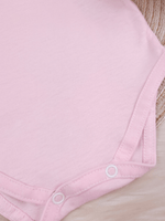 Body Bebê Menina Rosa 100% Algodão Gola Rendada Manga Curta RN ao G