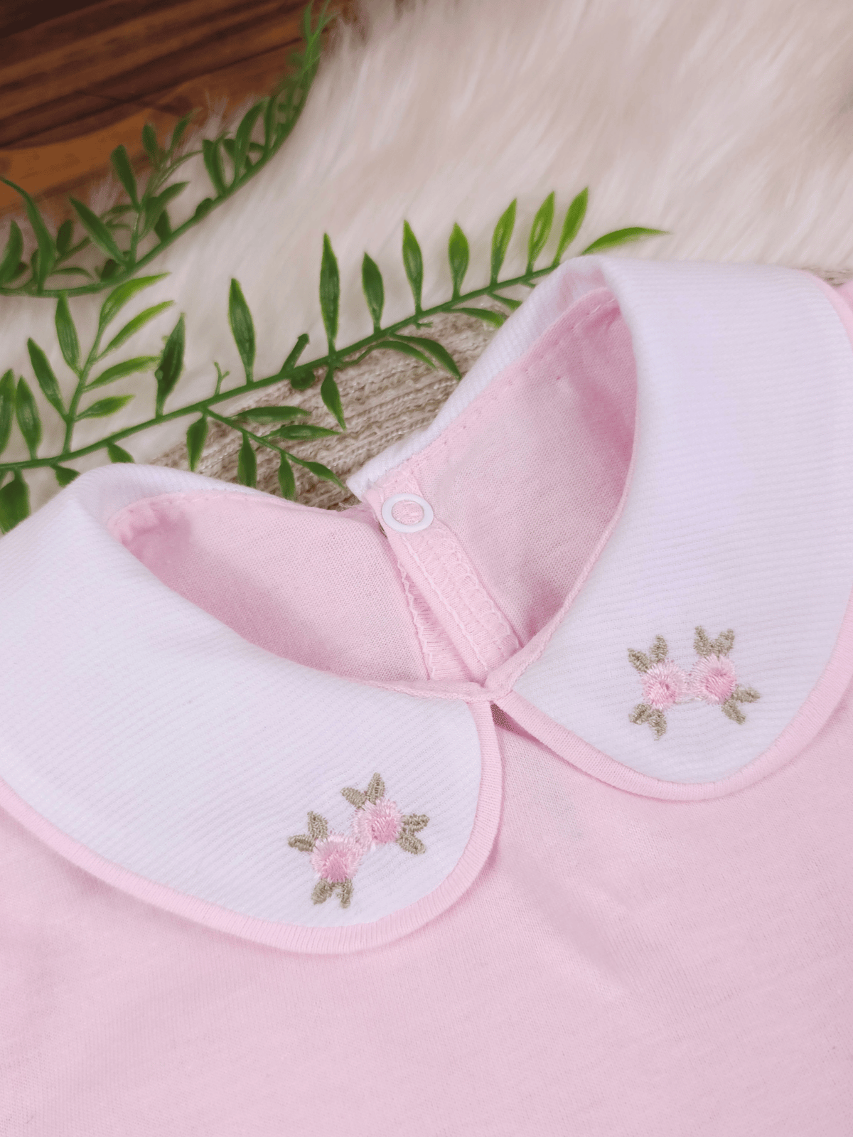 Kit 2 Body Bebê Menina Verão Manga Bufante Bordado Rococó