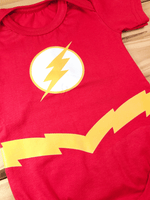 Body Bebê Menino Flash Mesversário Fantasia Estampado 100% Algodão