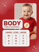 Body Bebê Menino Flash Mesversário Fantasia Estampado 100% Algodão