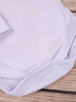 Body Bebê Menino Branco com Gola Polo Vivo Chumbo Manga Longa 100% Algodão