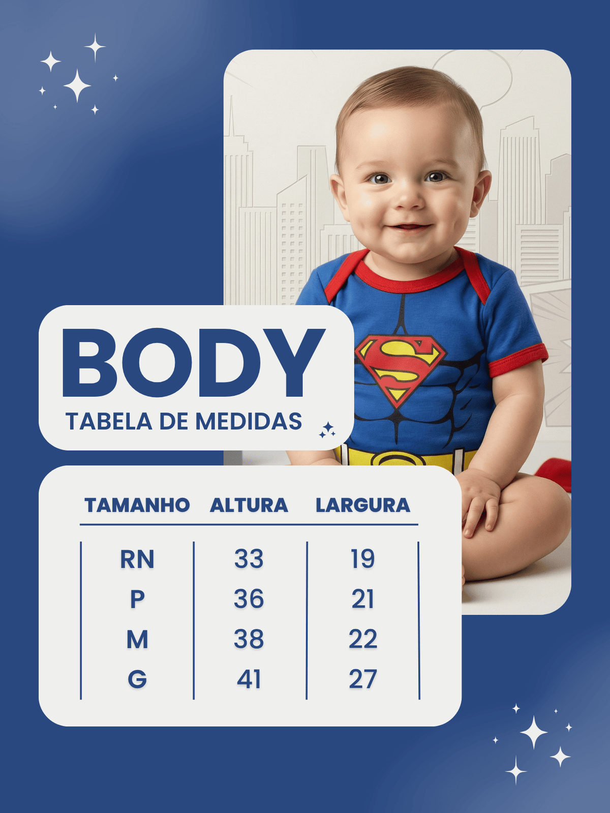 Body Bebê Menino Mesversario Superman Fantasia Temática 100% Algodão
