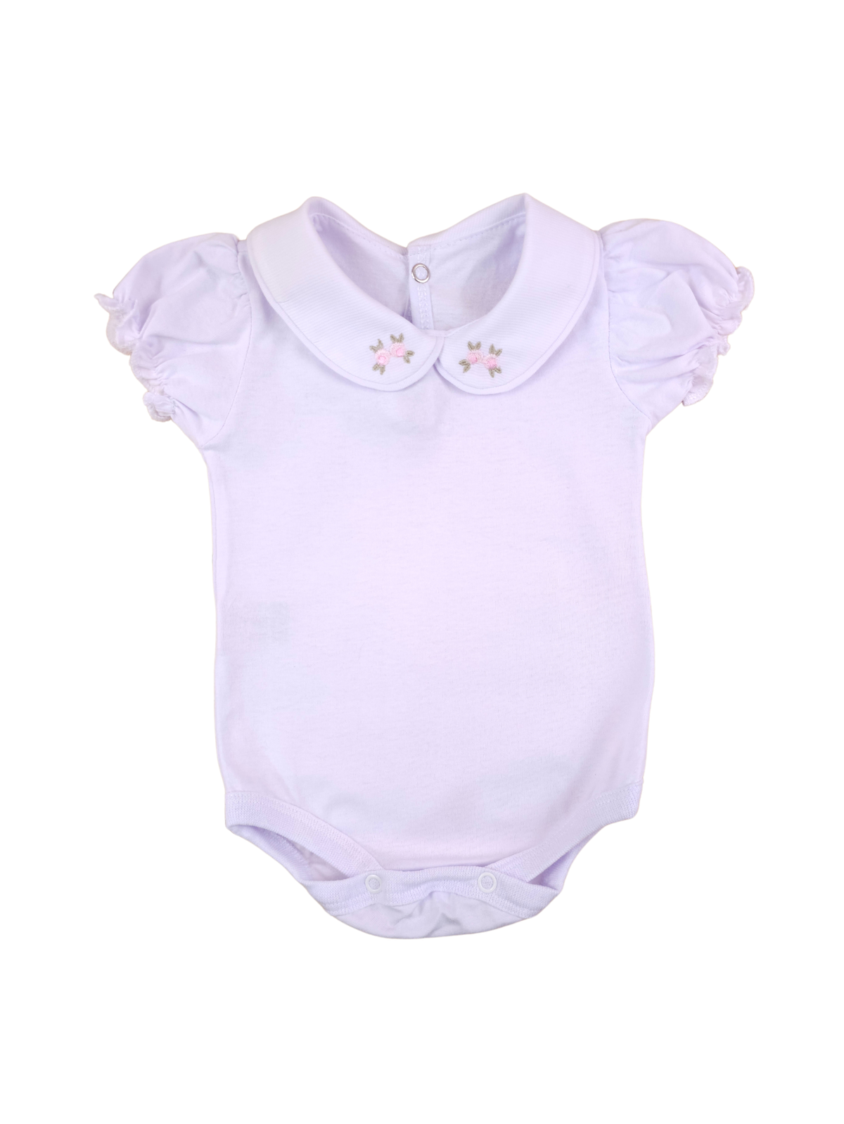 Body Menina para Maternidade – 100% Algodão – Gola Bordada