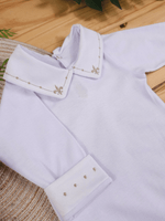Body Menino 100% Algodão – Gola e Punho Bordado | Enxoval RN ao G