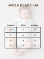 Body Algodão Menino – Gola Bordada, Punho Bordado – Tamanhos RN a G