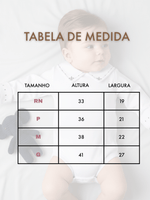 Body Algodão Menino – Gola Bordada, Punho Bordado – Tamanhos RN a G