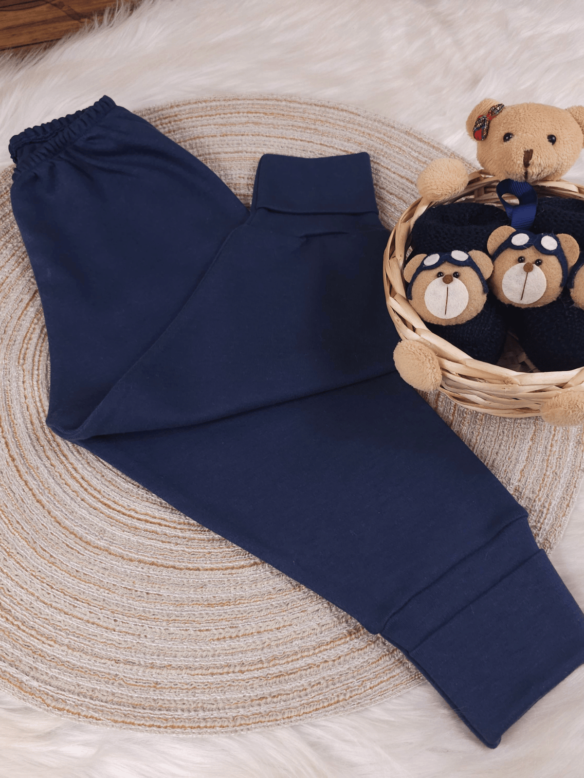 Calça Culote Bebê 100% Algodão com Cós Elástico Confortável