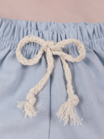 Conjunto Bebê Menino Verão Camiseta Bege e Short Azul