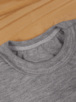 Conjunto Bebê Menino Verão Camiseta Algodão 100% + Short Linho Cinza Mescla/Branco (0-4)