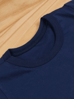 Conjunto Bebê Menino Verão Camiseta Algodão 100% + Short Linho Azul Marinho/Azul (0-4)