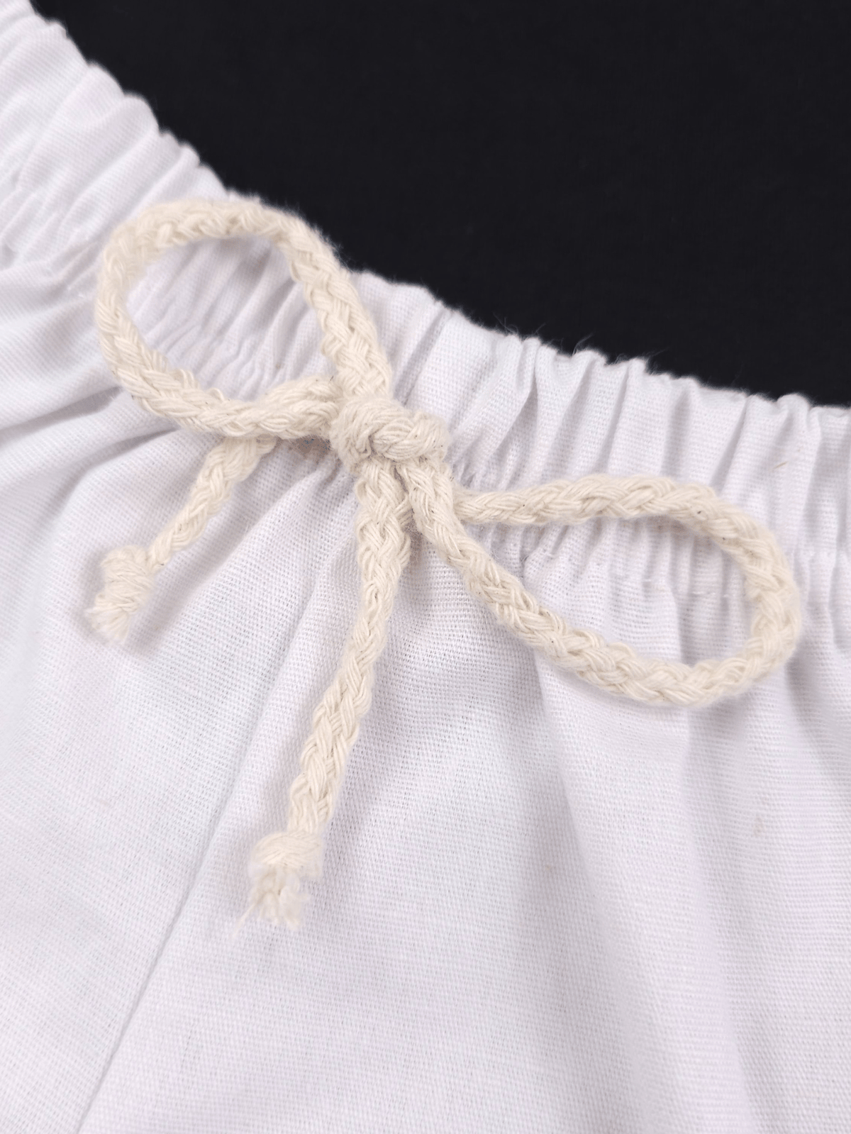 Conjunto Bebê Menino Verão Camiseta Algodão 100% + Short Linho Preto/Branco (0-4)