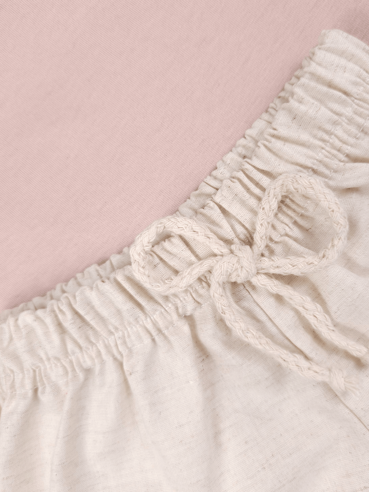 Conjunto Bebê Menino Verão Camiseta Algodão 100% + Short Linho Cappuccino/Off-White (0-4)