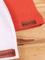 Conjunto Bebê Menino Verão Camiseta Algodão 100% + Short Linho Laranja Ferrugem/Branco (0-4)