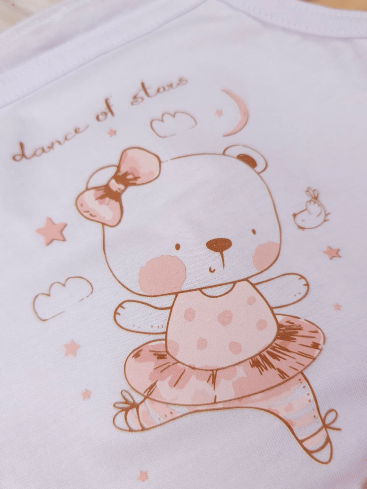 Conjunto Bebê Menina Body Alcinha Ursinha e Short Linho
