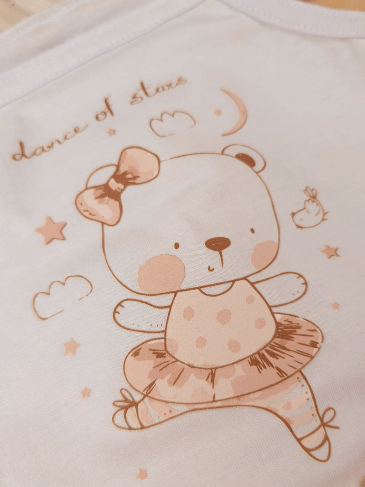 Conjunto Bebê Menina Body Alcinha Ursinha e Short Linho
