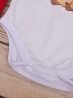Conjunto Bebê Menina Mêsversário Body Capivara Fofa e Short Babadinho Vermelho