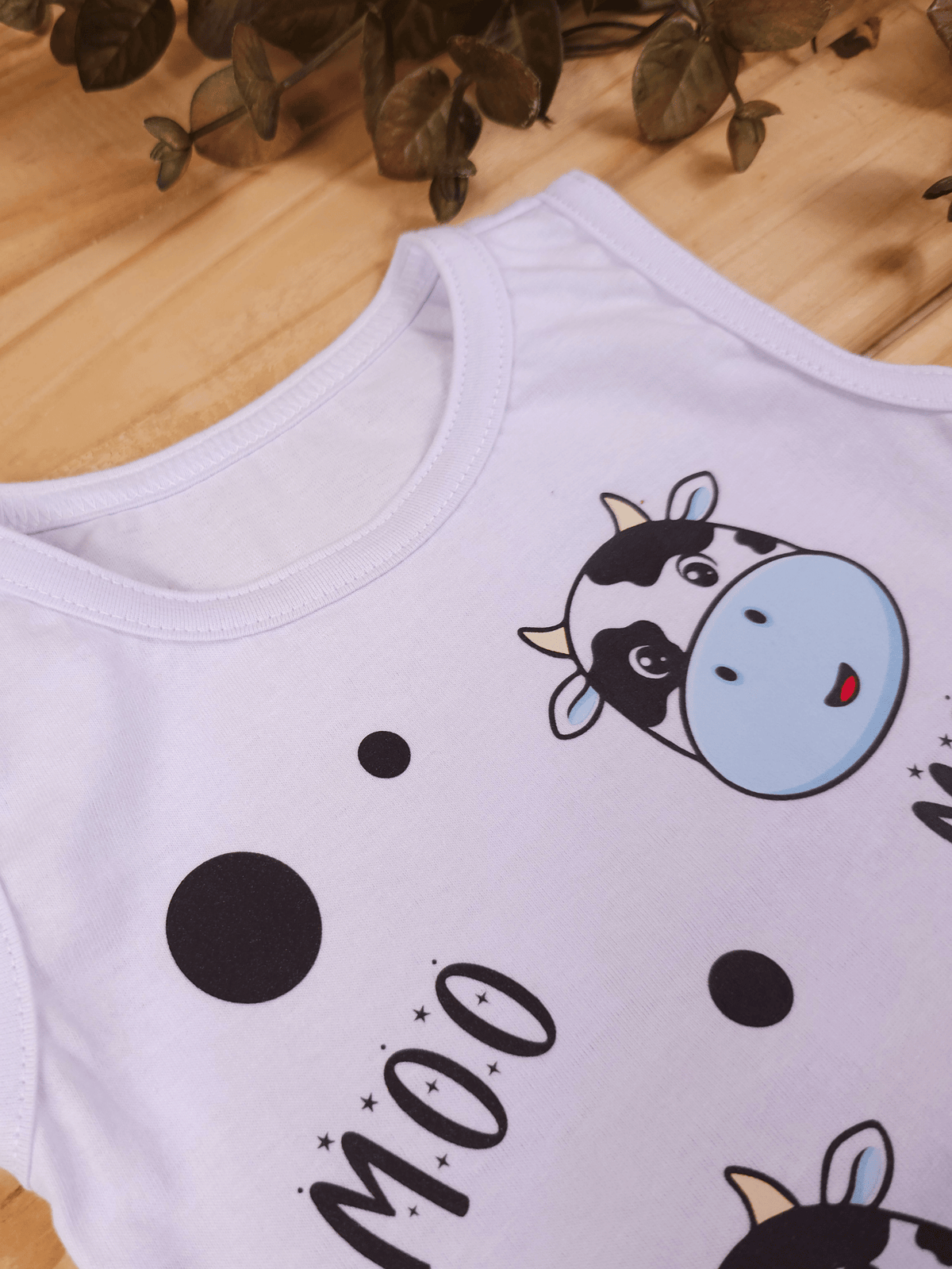 Conjunto Bebê Menino Body Regata Vaquinha com Short de Malha 100% Algodão