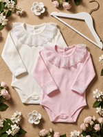 Kit 2 Body para Bebê Menina Saída de Maternidade Rendado