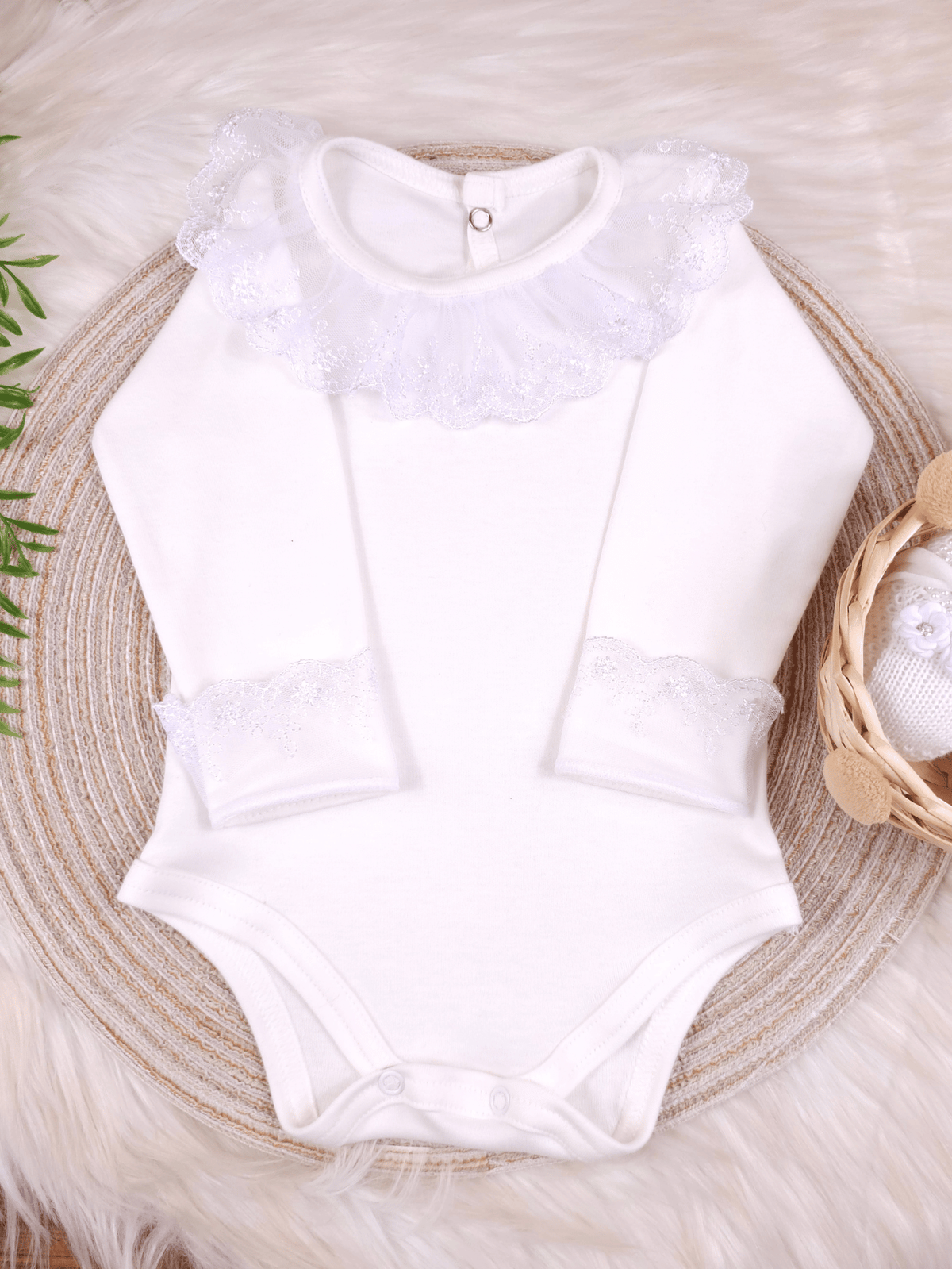 Kit 2 Body para Bebê Menina Saída de Maternidade Rendado