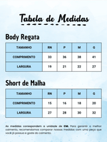 Conjunto Bebê Menino Dinossauro com Body Regata e Short 100% Algodão